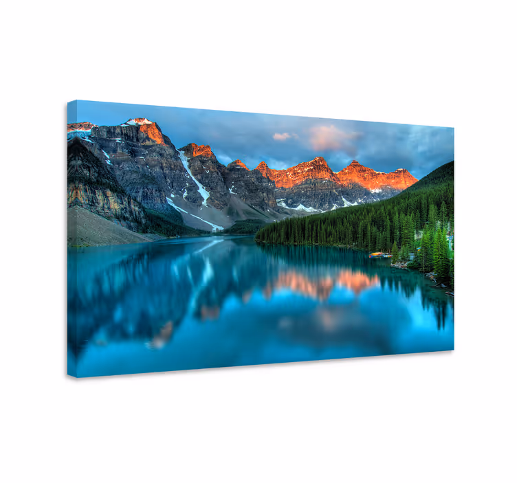 Pânză colorată lac estetic artă peisaj - TenStickers