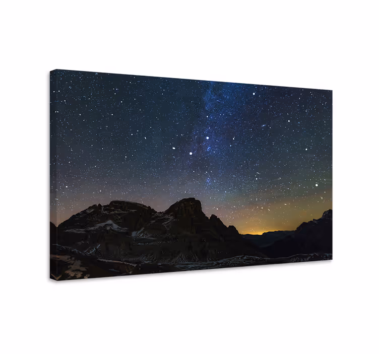 Tablou peisaje cerul nopții montane - TenStickers