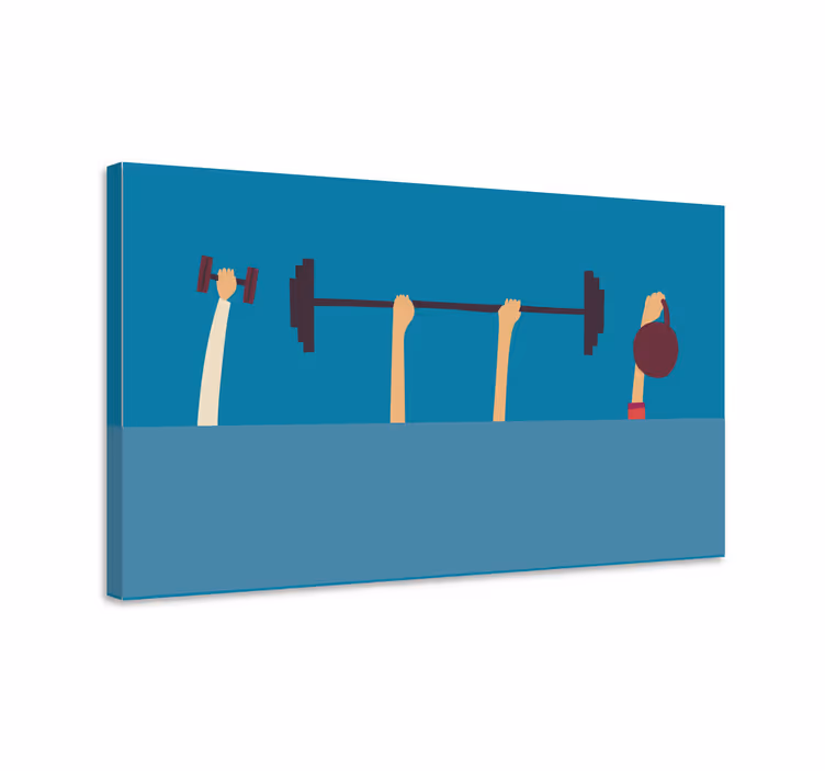 Tablou sport echipament de fitness mâini - TenStickers