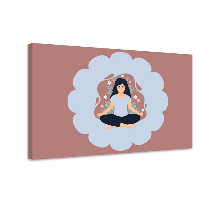 Tablou mandala aura florală meditațională - TenStickers