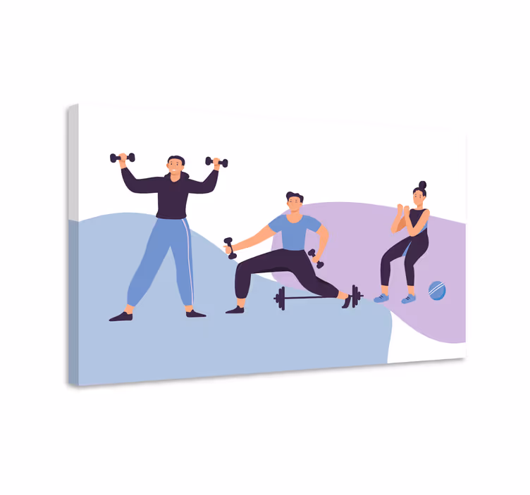 Tablou sport pentru antrenamentele pasionaților de fitness - TenStickers