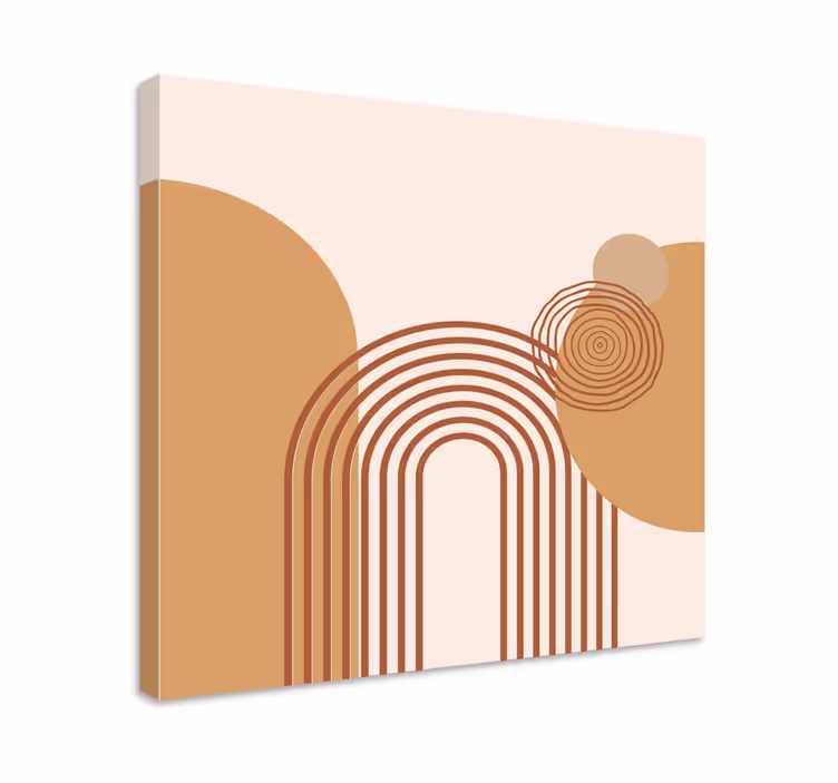 Tablou geometric aranjament linii curbe - TenStickers