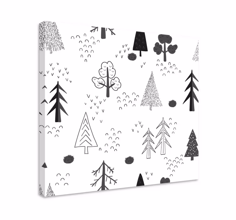 Arbori minimalisti albi imprimeuri canvas nordice - TenStickers