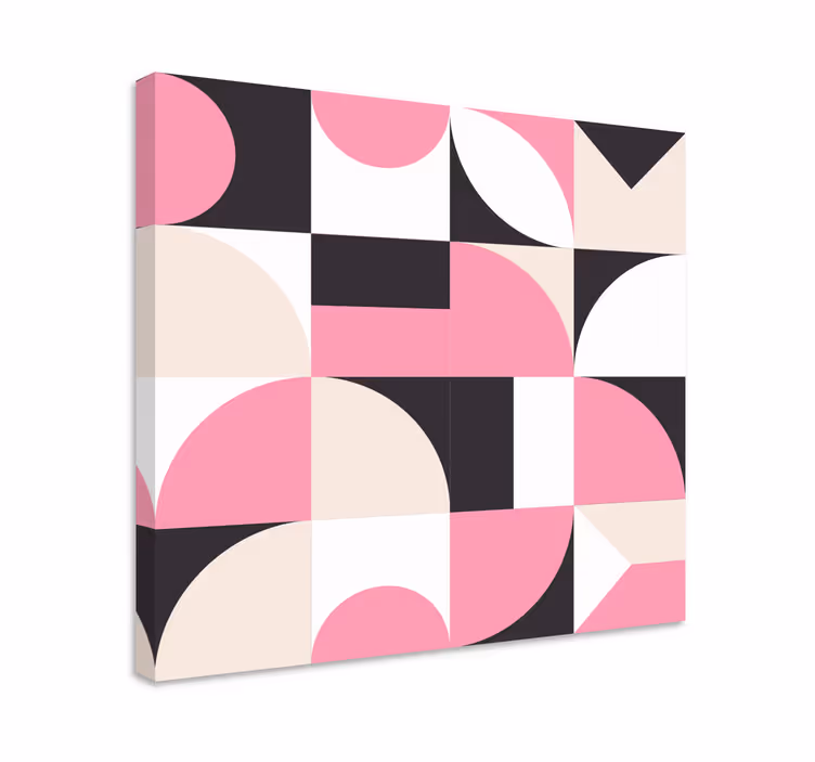 Tablou geometric model de blocuri circulare - TenStickers