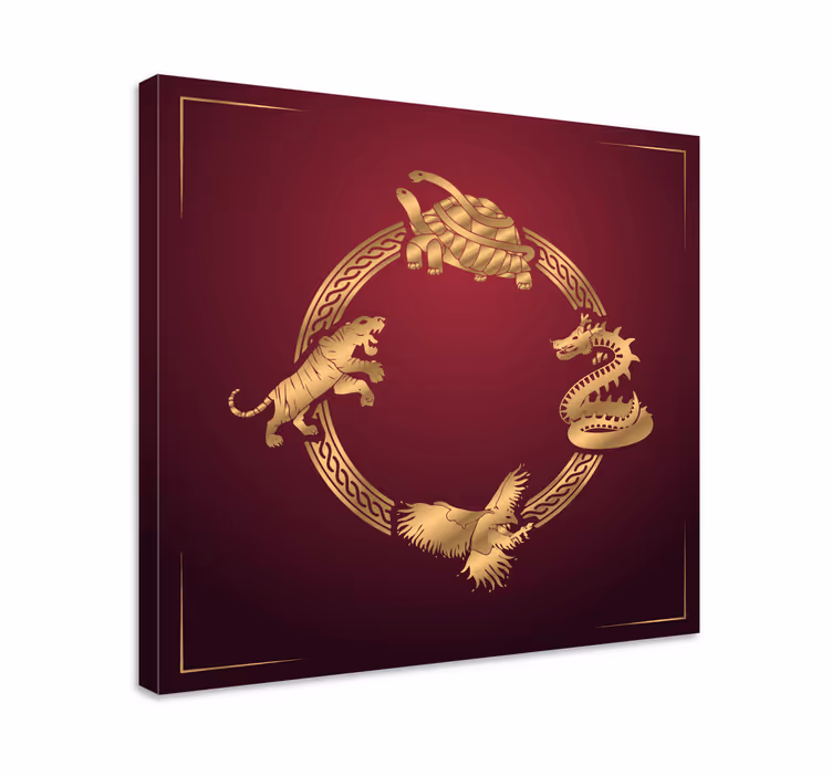 Tablou animale cerc de creaturi mitice - TenStickers