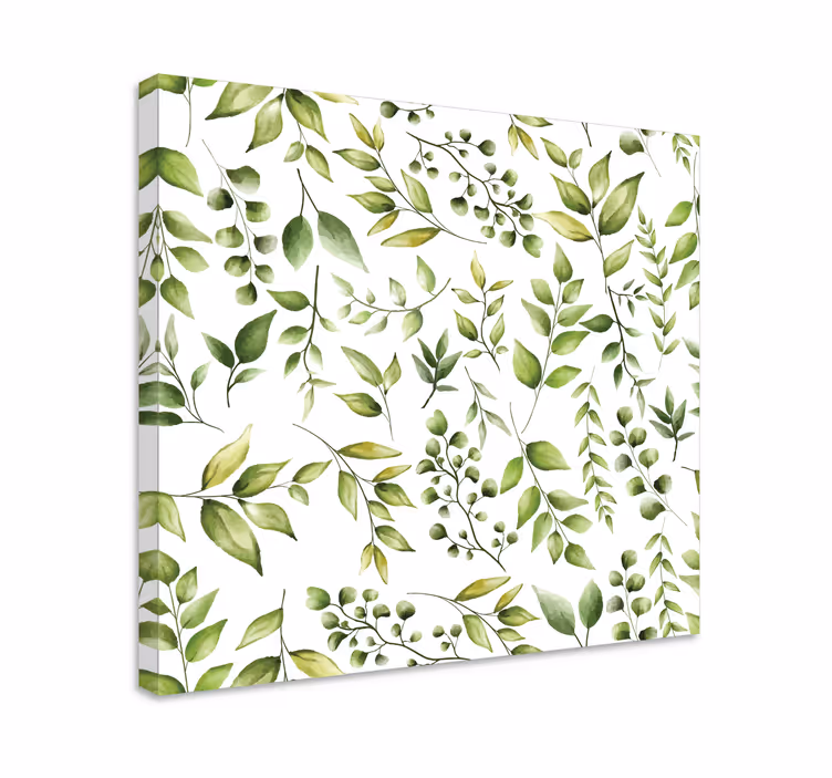 Tablou flori şi plante model verde luxuriant - TenStickers