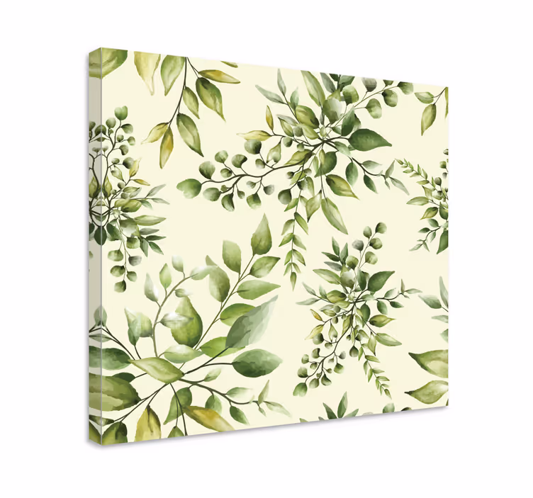 Tablou flori şi plante muguri de verdeaţă delicate - TenStickers