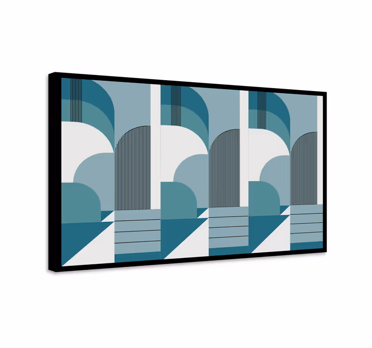 Tablou modern formațiuni arhitecturale geometrice - TenStickers