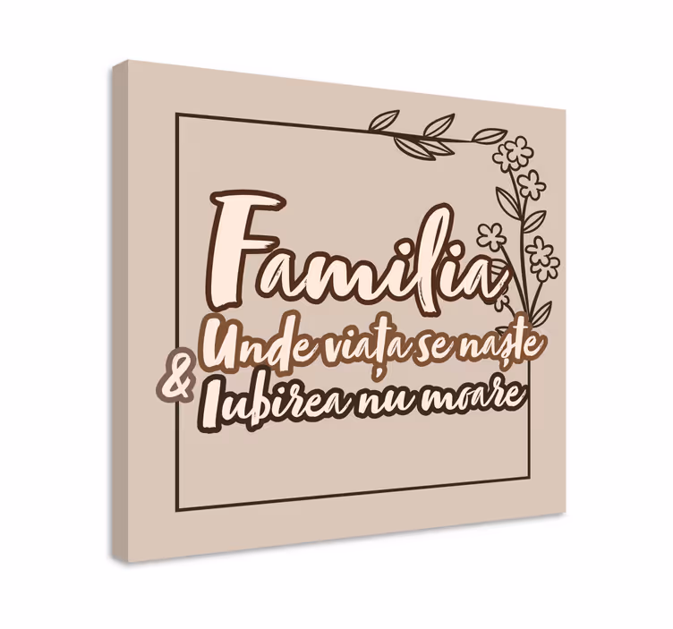 Pânză de design de citate de dragoste de familie - TenStickers