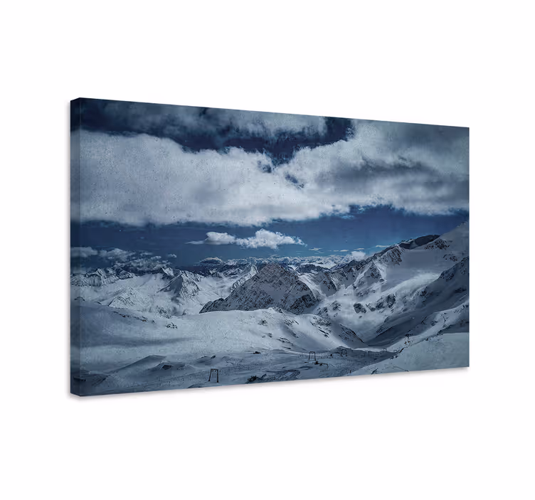 Tablou peisaje vârfuri majestuoase acoperite cu zăpadă - TenStickers