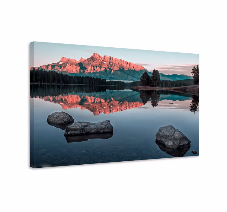 Tablou peisaje reflecții liniștite ale munților - TenStickers
