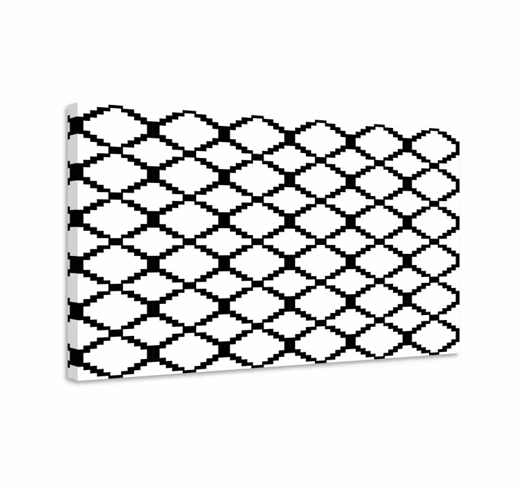Tablou geometric model alb-negru - TenStickers