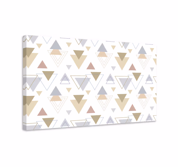 Tablou geometric cu modele de triunghiuri - TenStickers