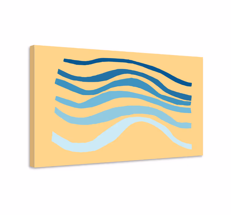Tablou modern cu modele fluide de valuri - TenStickers
