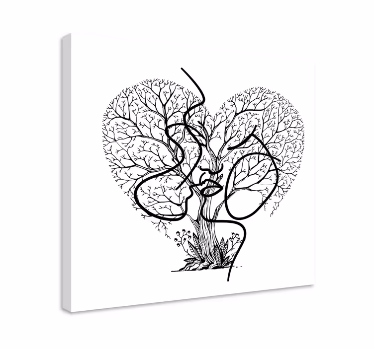 Copac sărut abstract printuri artistice multi pânză - TenStickers