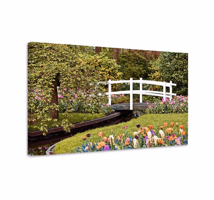 Tablou flori şi plante podul grădinii serenity - TenStickers