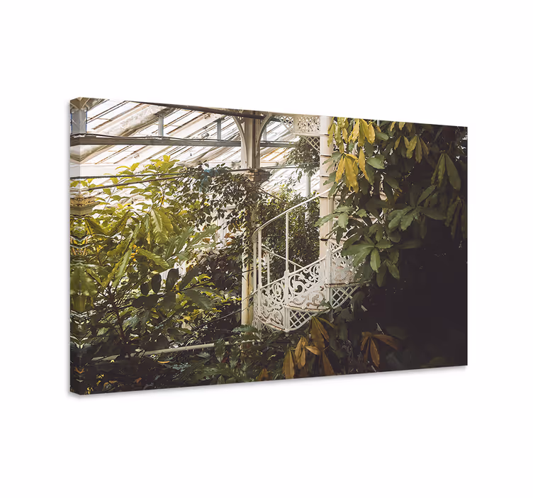 Tablou flori şi plante compoziție verde luxuriantă - TenStickers