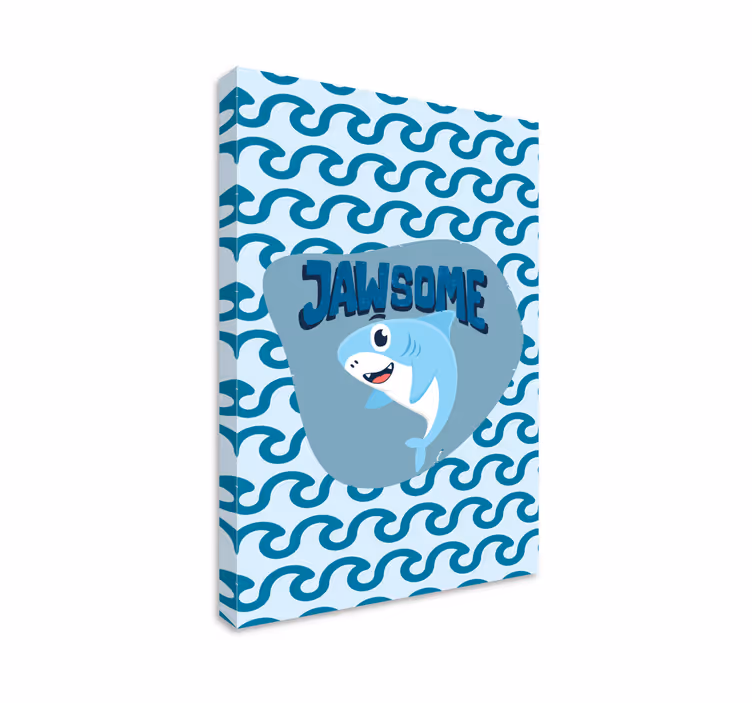 Tablou pești pui de rechin albastru cu nume - TenStickers