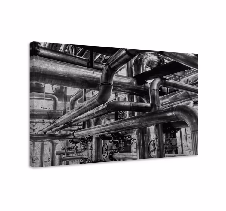 Tevi industriale beton perete panza moderna - TenStickers