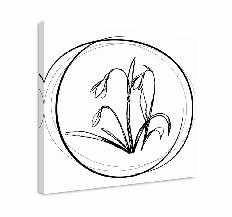 Tablou flori şi plante ghiocei delicați - TenStickers