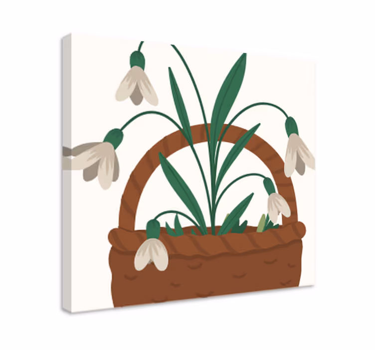 Tablou flori şi plante cos cu ghiocei - TenStickers