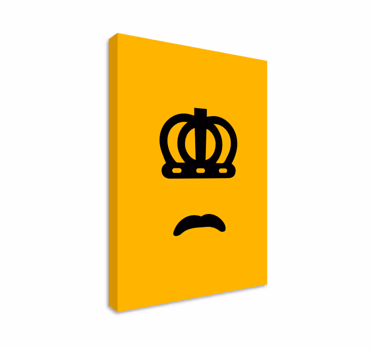 Tablou abstract emblema feței cu coroana - TenStickers