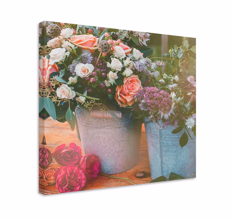 Tablou flori şi plante expunere coșuri cu flori - TenStickers