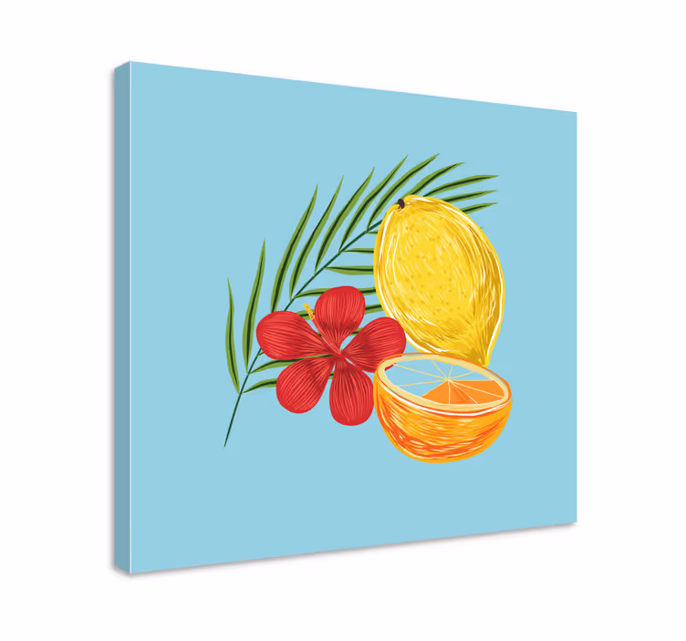 Lămâi pastel fructe design imprimeu perete bucătărie - TenStickers