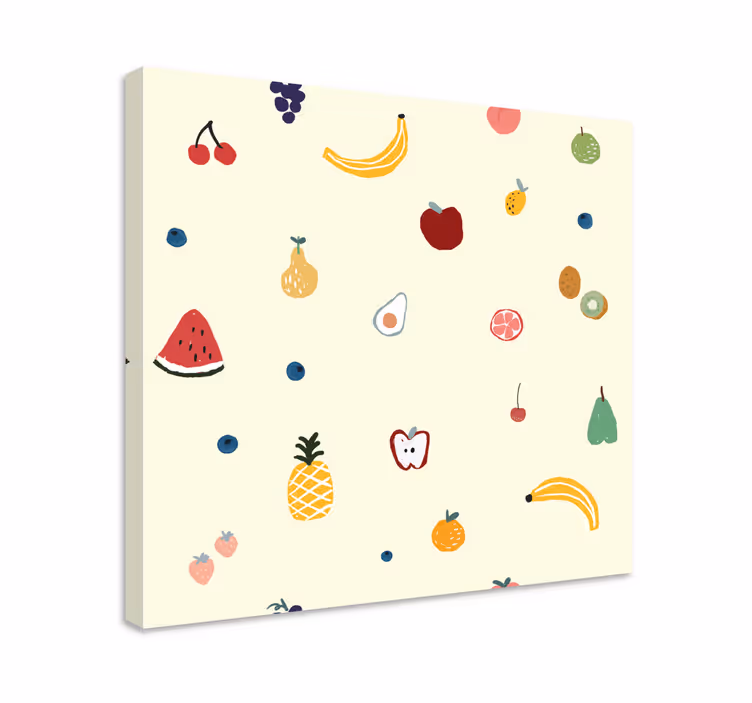 Tablou fructe dispersie colorată de fructe - TenStickers