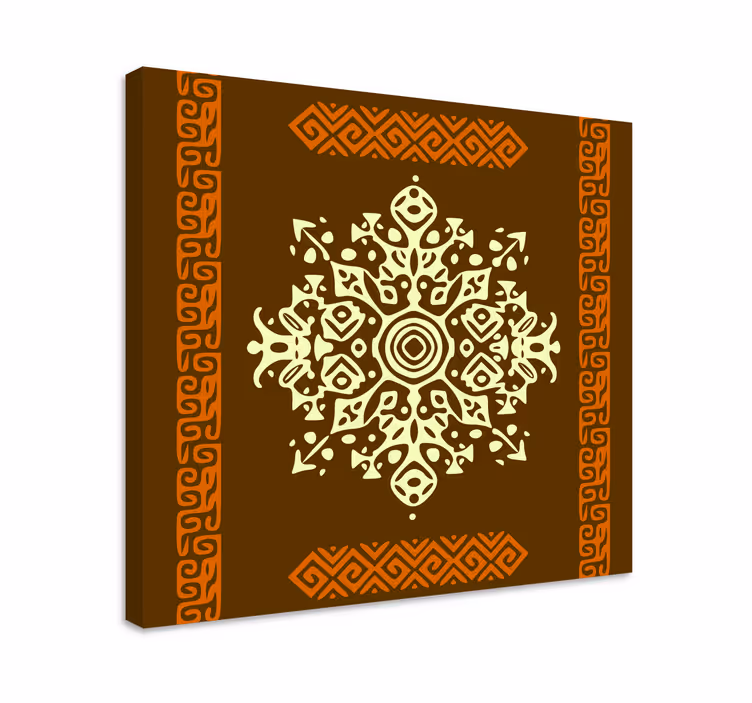 Tablou ornamental cu model geometric complex - TenStickers