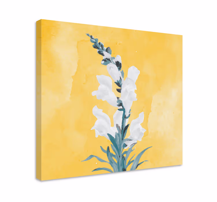 Tablou flori şi plante flori albe subtile - TenStickers