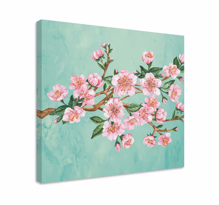 Tablou flori şi plante ramură de flori sakura - TenStickers