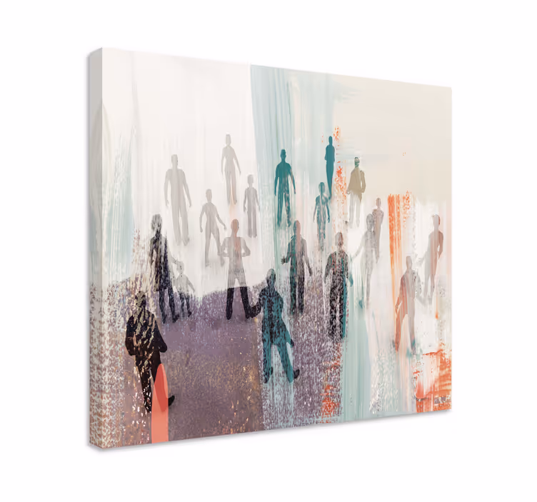 Tablou persoane siluete umane abstracte - TenStickers