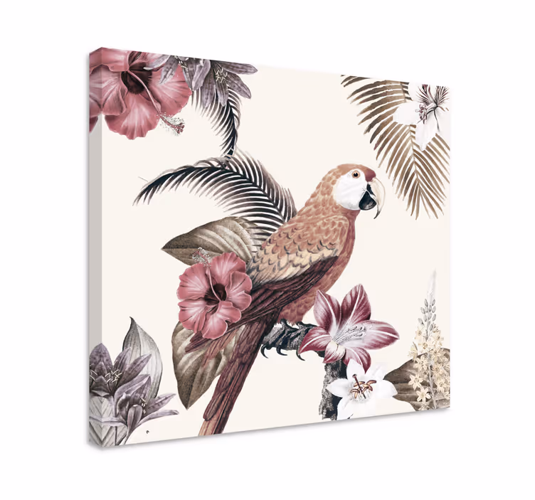 Tablou păsări scena papagalului tropical - TenStickers