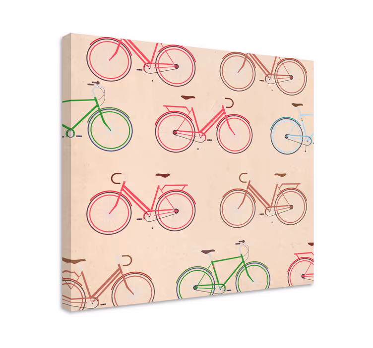 Tablou sport cu modele colorate de biciclete - TenStickers