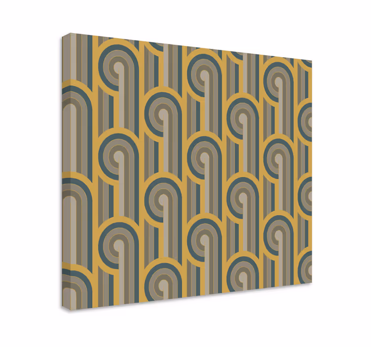 Tablou geometric cu model de linii curbe - TenStickers