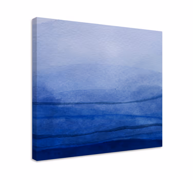 Tablou abstract nuanțe de albastru stratificate - TenStickers