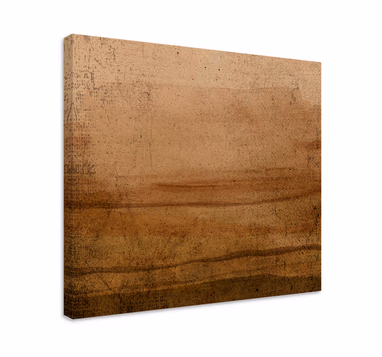 Tablou abstract pe pânză texturată pământie - TenStickers