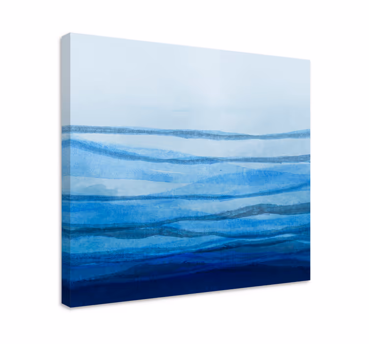 Ombre efect stipes albastru nuante panza moderna - TenStickers