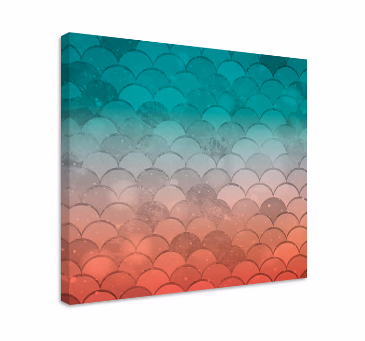 Tablou geometric valuri cu model curbat - TenStickers