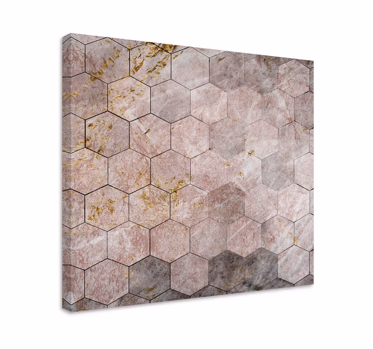 Imprimeuri pe pânză cu model hexagonal cu efect ombre - TenStickers