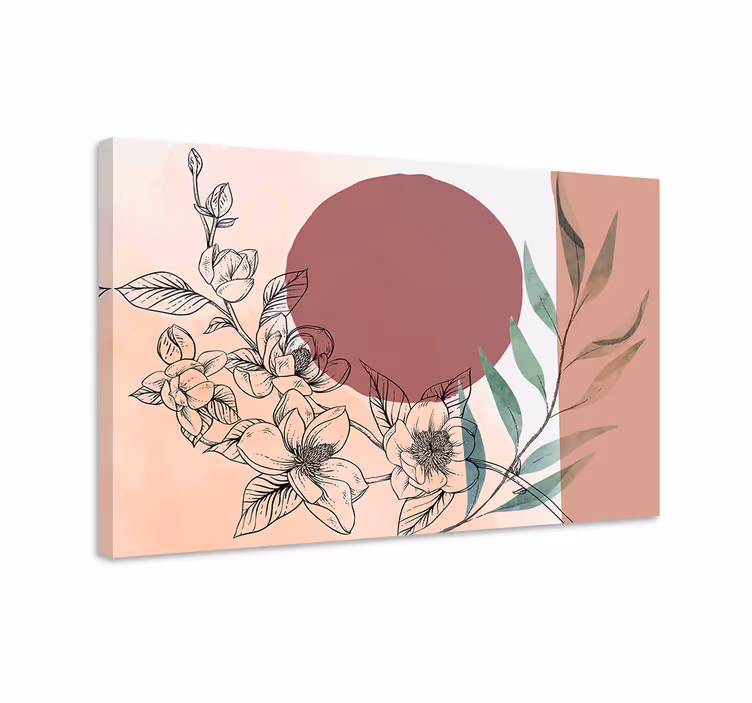 Tablou flori şi plante aranjament floral circular - TenStickers