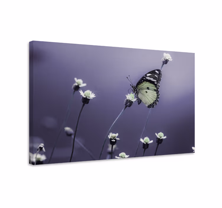 Tablou fluturi fluture printre flori - TenStickers