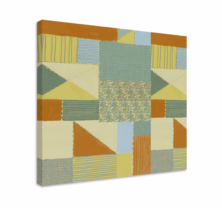 Tablou ornamental patchwork cu model mixt - TenStickers