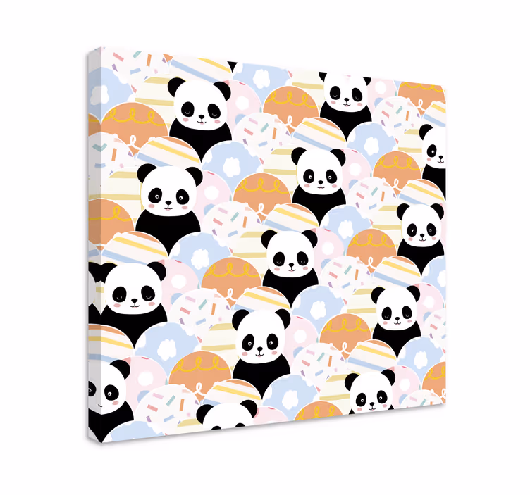 Tablou animale modele jucăușe cu panda - TenStickers