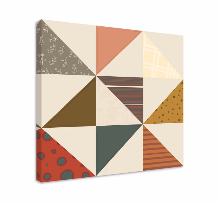 Tablou buddha cu mozaic geometric - TenStickers