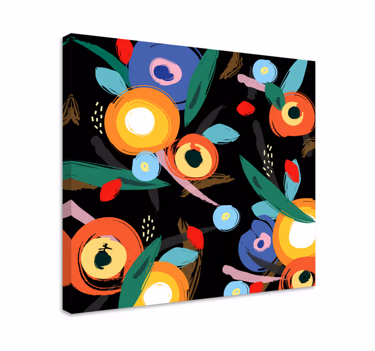 Tablou flori şi plante cu motiv botanic vibrant - TenStickers