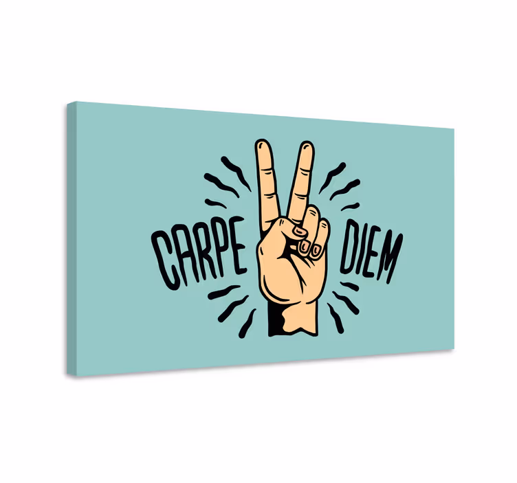 Tablou fraze gestul mâinii carpe diem - TenStickers
