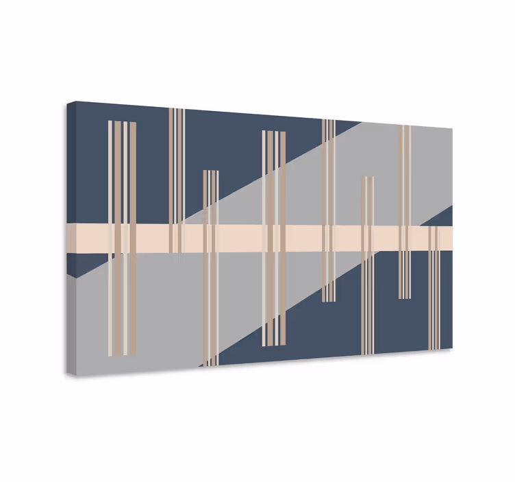 Tablou modern structură liniară geometrică - TenStickers