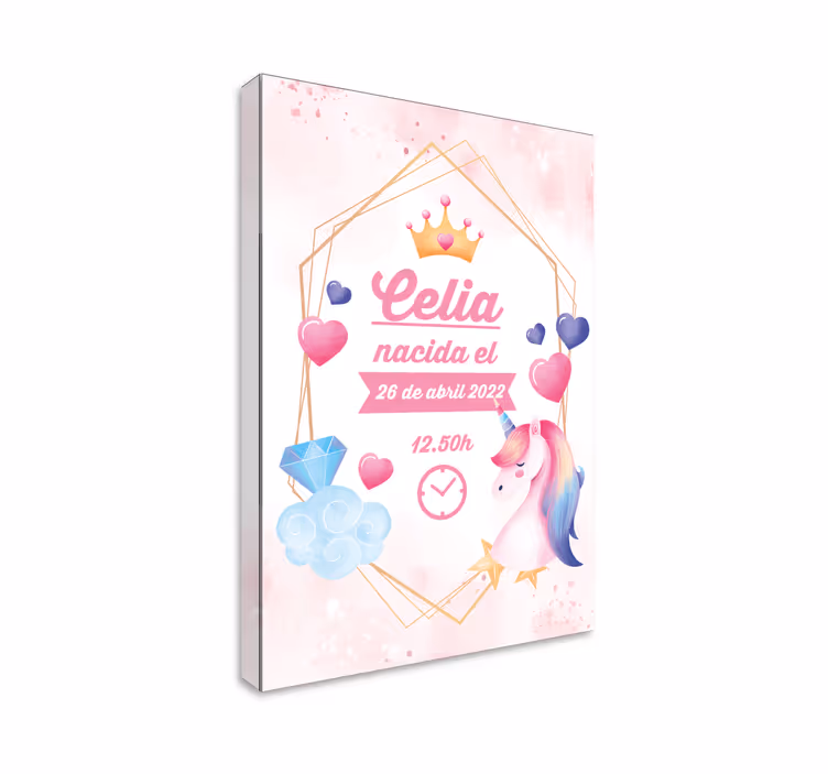 Tablou unicorni momentul magic al celiei - TenStickers